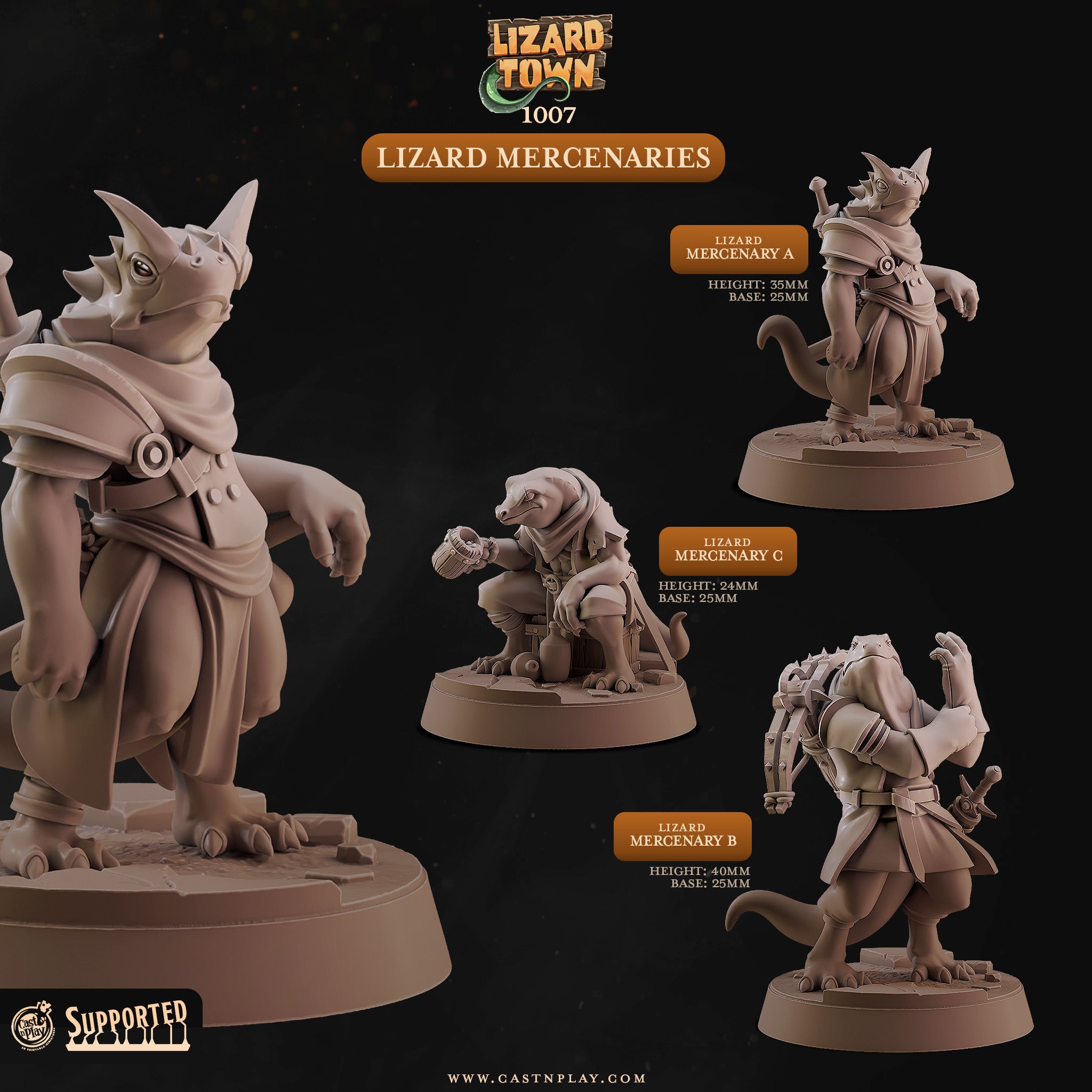 Lizard Mercenaries - Cast n Play